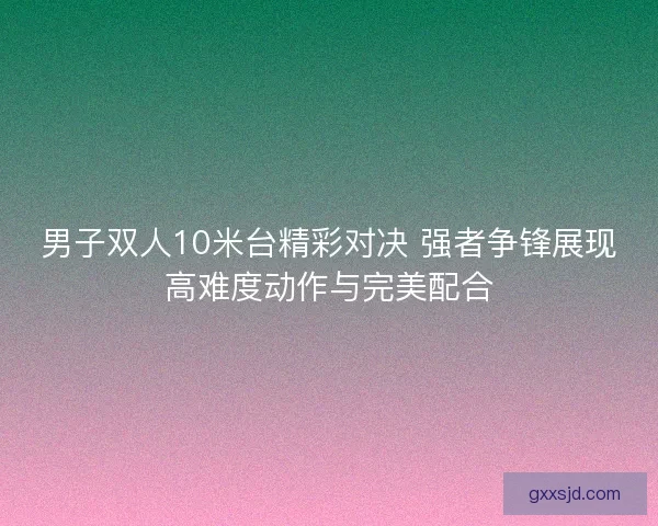 男子双人10米台精彩对决 强者争锋展现高难度动作与完美配合