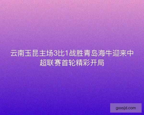 云南玉昆主场3比1战胜青岛海牛迎来中超联赛首轮精彩开局 云南玉昆主场3比1战胜青岛海牛迎来中超联赛首轮精彩开局